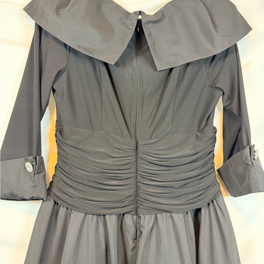 Like New Jessica Howard Elegant Black Long Sleeve Dress Size 14 - Picture 11 of 12